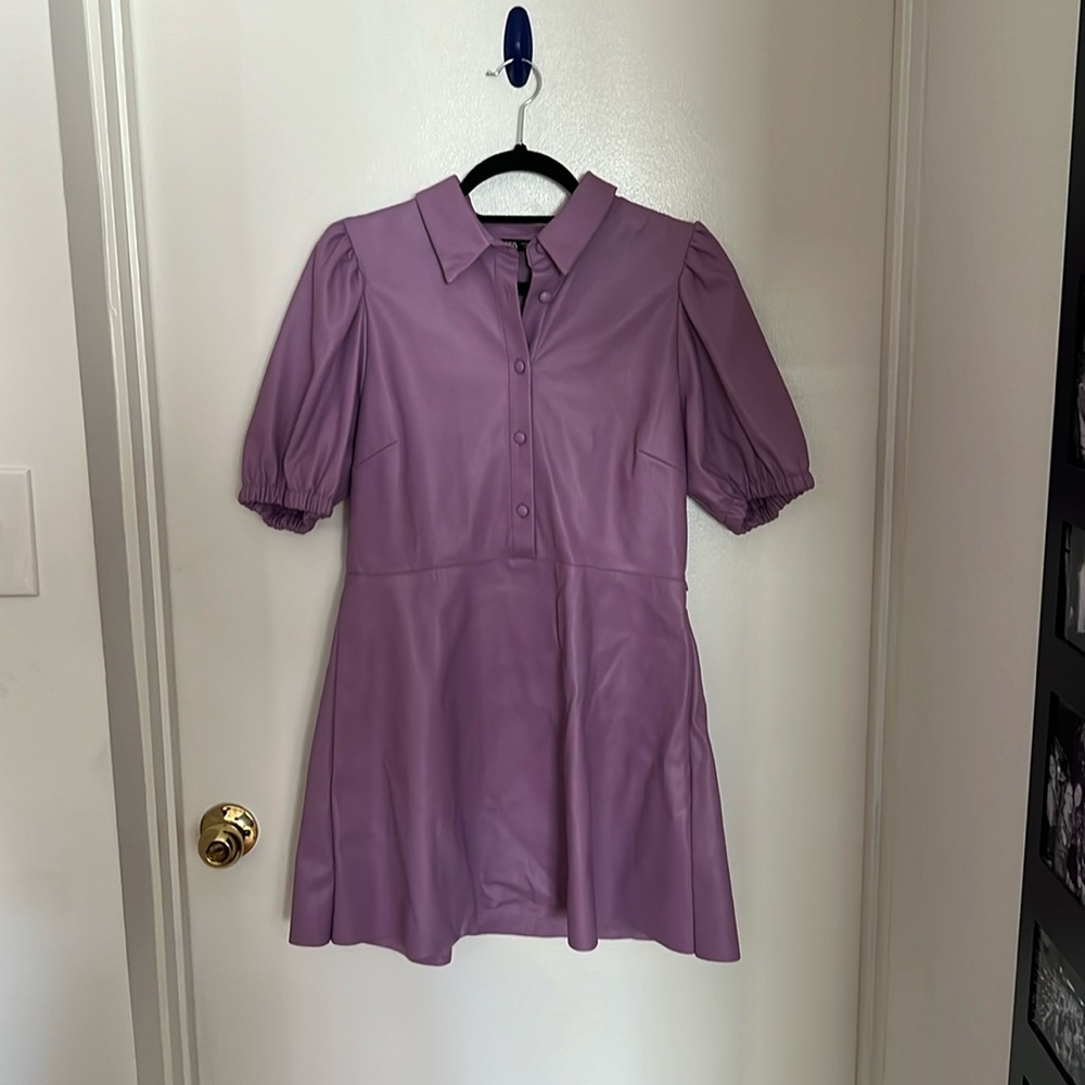 Lavender Pleather Dress